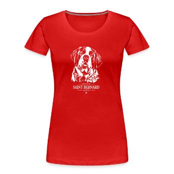 Saint Bernard Mom Hunde Hund Bernhardiner Wilsigns - Frauen Premium Bio T-Shirt - Navy - Vorne - Mia (176cm)
