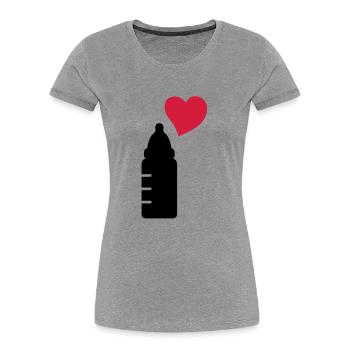 babyflasche_love_2__f2 - Women's Premium Organic T-Shirt - navy - Front - Mia (176cm)
