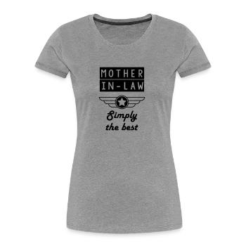 Schwiegervater Schwiegermutter Tochter Sohn - Frauen Premium Bio T-Shirt - Navy - Vorne - Mia (176cm)