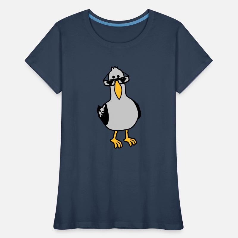 Cooler Blick Möwe Sonnenbrille Frauen Premium Bio T-Shirt