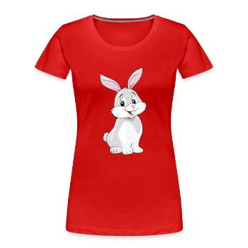 Cute smiling rabbit - Women's Premium Organic T-Shirt - navy - Front - Mia (176cm)