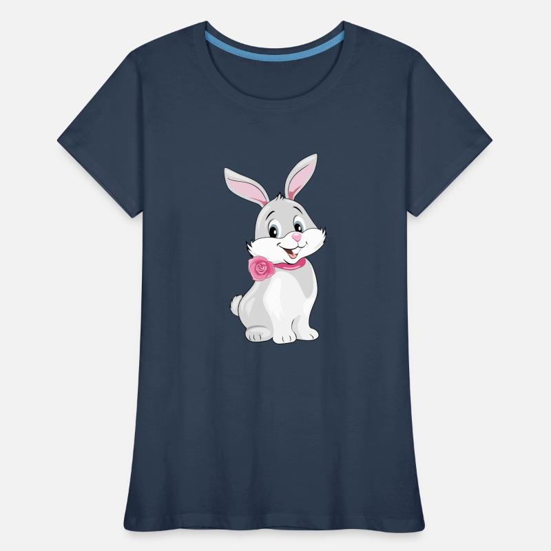 Cute happy smiling rabbit Women's Premium Organic T-Shirt