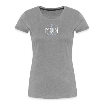 Moin Anker - Frauen Premium Bio T-Shirt - Navy - Vorne - Mia (176cm)