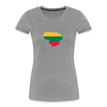 Litauen - Frauen Premium Bio T-Shirt - Navy - Vorne - Mia (176cm)