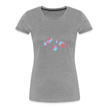 Cube - Women's Premium Organic T-Shirt - navy - Front - Mia (176cm)