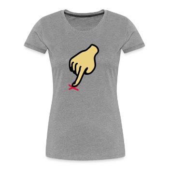 montrer croix - ici 3 - T-shirt bio Premium Femme - bleu marine - Devant - Mia (176cm)