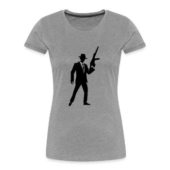 gangster_01 - Frauen Premium Bio T-Shirt -  - Vorne - Mia (176cm)