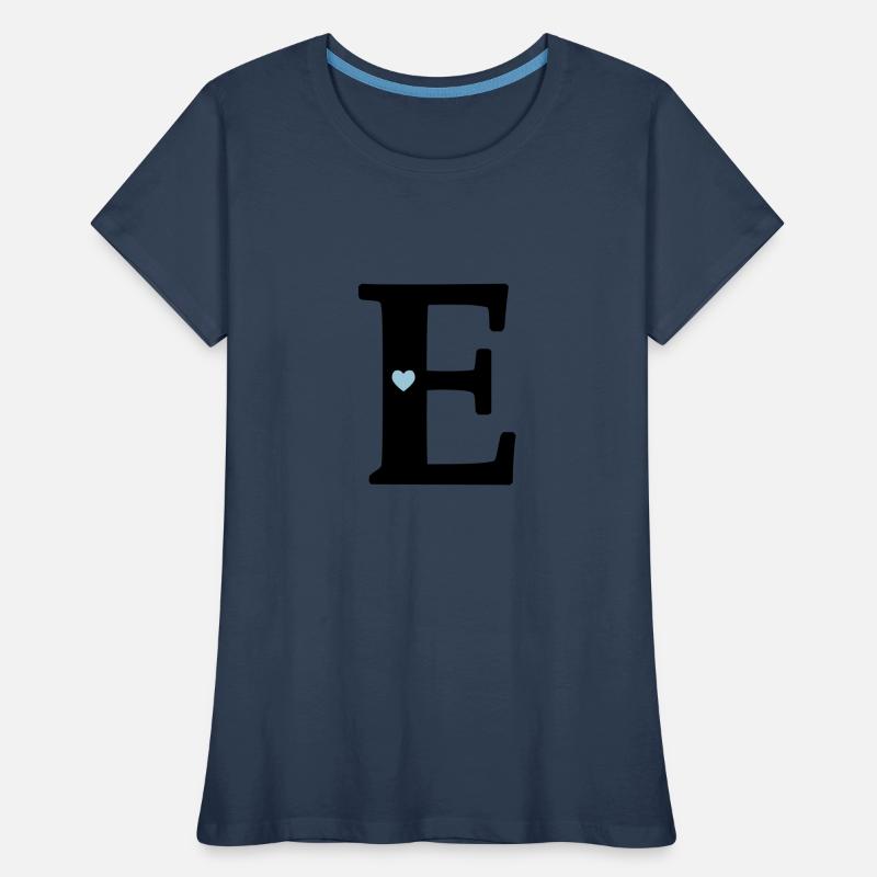 Letter E Initial point Women's Premium Organic T-Shirt