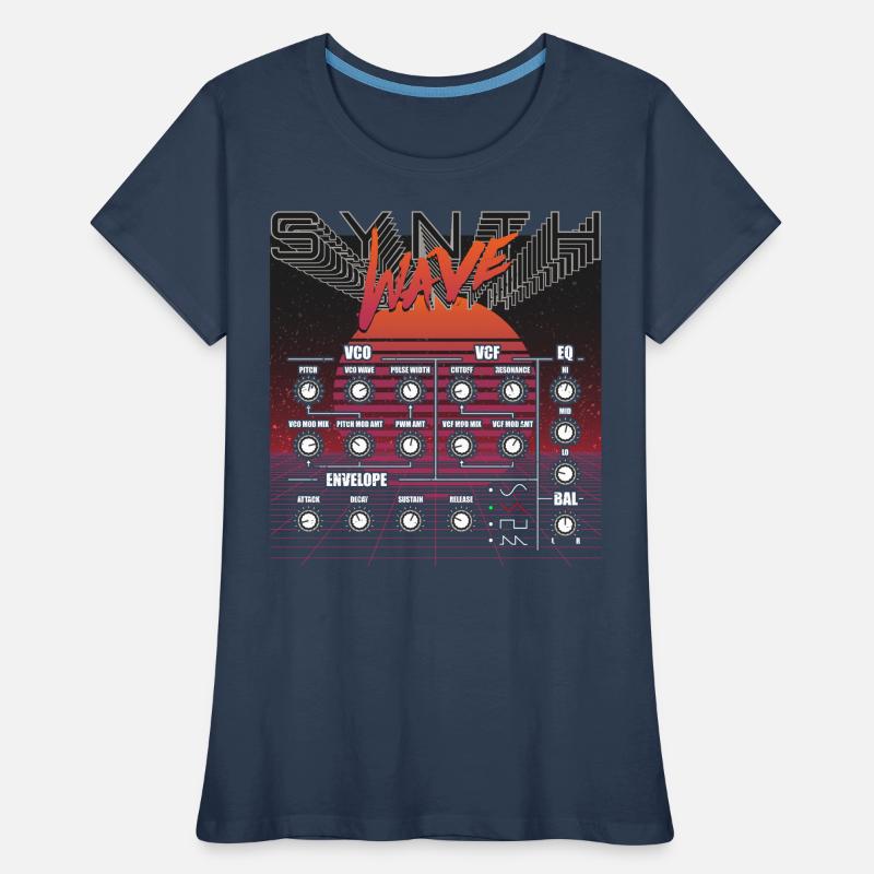 Synthesizer Recording Studio Waveform Synthesis Electro Mu Women's Premium Organic T-Shirt