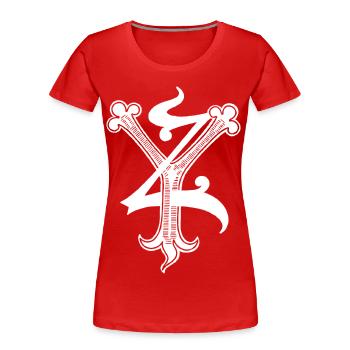 Letters YZ Rapp art - Women's Premium Organic T-Shirt - navy - Front - Mia (176cm)