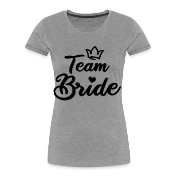 Team Bride - Frauen Premium Bio T-Shirt - Navy - Vorne - Mia (176cm)