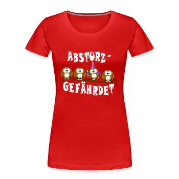 ABSTURZGEFÄHRDET - Frauen Premium Bio T-Shirt - Navy - Vorne - Mia (176cm)