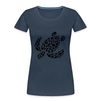 Sea Turtle Sea Ocean Animals Turtle - Women's Premium Organic T-Shirt - navy - Front - Mia (176cm)