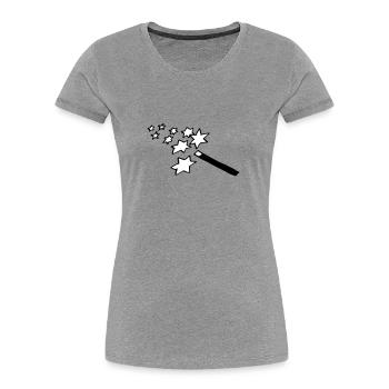 Zauberstab - Zauberer - Hexe - Magie - Zauberei - Frauen Premium Bio T-Shirt - Navy - Vorne - Mia (176cm)