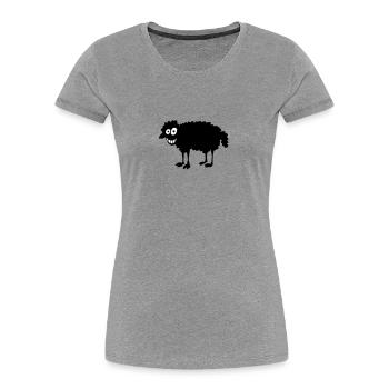 Black Sheep - Women's Premium Organic T-Shirt - navy - Front - Mia (176cm)