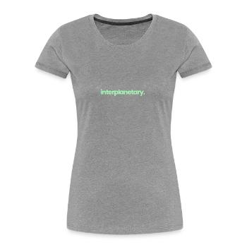 Interplanetary Green - Women's Premium Organic T-Shirt - navy - Front - Mia (176cm)
