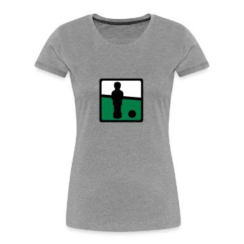 Foosball - Women's Premium Organic T-Shirt - navy - Front - Mia (176cm)