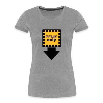 penis_only - T-shirt bio Premium Femme - bleu marine - Devant - Mia (176cm)