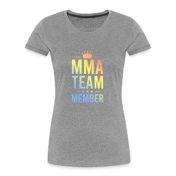 Équipe MMA Coloré - T-shirt bio Premium Femme - bleu marine - Devant - Mia (176cm)