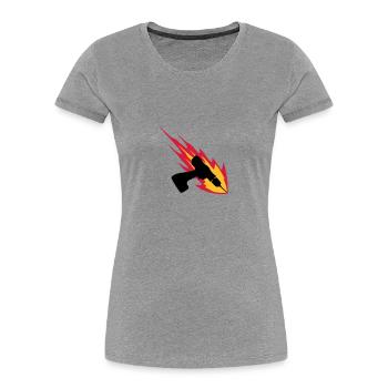 Cordless Drill On Fire - Women's Premium Organic T-Shirt - navy - Front - Mia (176cm)