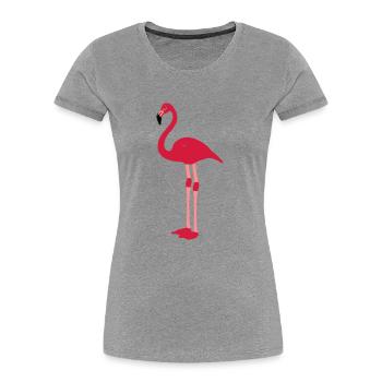 flamingo - Women's Premium Organic T-Shirt - navy - Front - Mia (176cm)