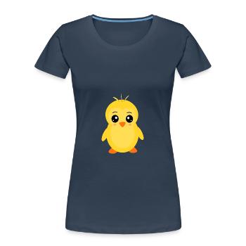 Kawaii Chibi Kawaii Duck Kawaii Manga - Women's Premium Organic T-Shirt - navy - Front - Mia (176cm)