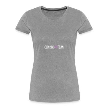 Climbing Team - Frauen Premium Bio T-Shirt - Navy - Vorne - Mia (176cm)