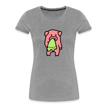 Porc triste / malade 3 - T-shirt bio Premium Femme - bleu marine - Devant - Mia (176cm)