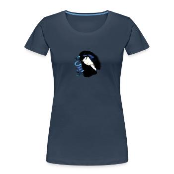 emo girl,emo,punk,painting,woman,rock,punk rock - Women's Premium Organic T-Shirt - navy - Front - Mia (176cm)