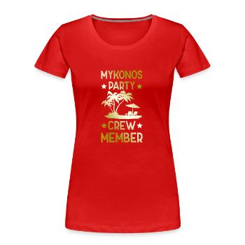 Mykonos Party Crew - Women's Premium Organic T-Shirt -  - Front - Mia (176cm)