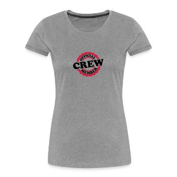Cool Official Crew Member Stamp - T-shirt bio Premium Femme - bleu marine - Devant - Mia (176cm)