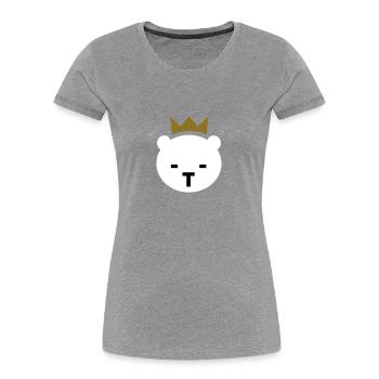 Ours de Berlin - T-shirt bio Premium Femme - bleu marine - Devant - Mia (176cm)