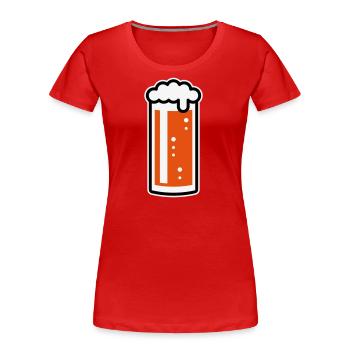 German Altbier Glass (Beer / Ale / 3C) - Women's Premium Organic T-Shirt - navy - Front - Mia (176cm)