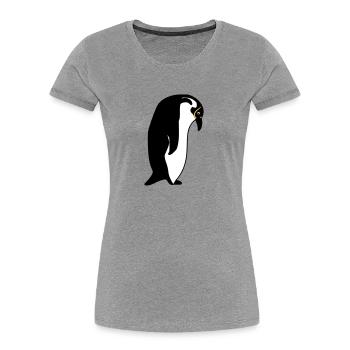 manchot - T-shirt bio Premium Femme - bleu marine - Devant - Mia (176cm)