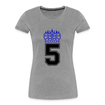 5 krone - Frauen Premium Bio T-Shirt - Navy - Vorne - Mia (176cm)