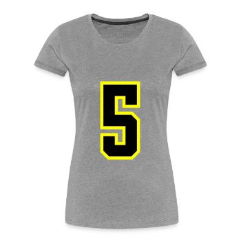 5 Number Leotard - Women's Premium Organic T-Shirt - navy - Front - Mia (176cm)