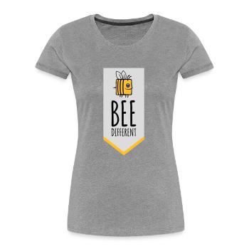 bee different saying quote - Women's Premium Organic T-Shirt - navy - Front - Mia (176cm)
