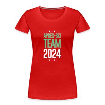 Vacances après-ski 2024 - T-shirt bio Premium Femme - bleu marine - Devant - Mia (176cm)