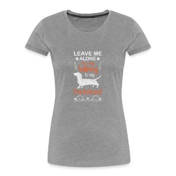 Teckel, Amoureux des chiens, Teckel à poil dur, Sports canins - T-shirt bio Premium Femme - bleu marine - Devant - Mia (176cm)