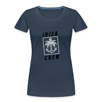 Ibiza Crew Anchor Palm Tree Holidays - Women's Premium Organic T-Shirt - navy - Front - Mia (176cm)