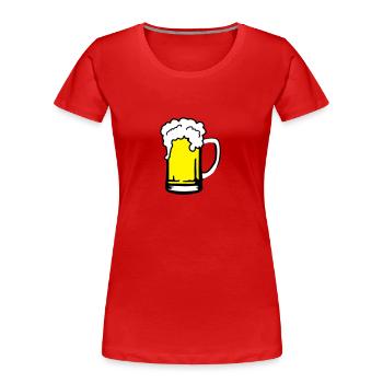 Beer - Women's Premium Organic T-Shirt - navy - Front - Mia (176cm)