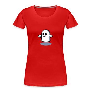 Kleiner Geist um Mitternacht - Gespenst - Frauen Premium Bio T-Shirt - Navy - Vorne - Mia (176cm)