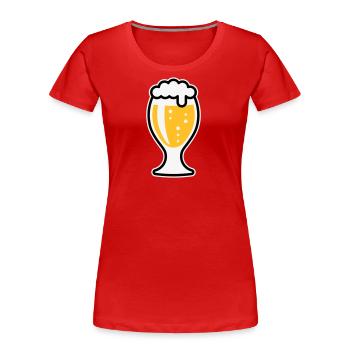 XSnice bulbeuse (3 couleurs) - T-shirt bio Premium Femme - bleu marine - Devant - Mia (176cm)