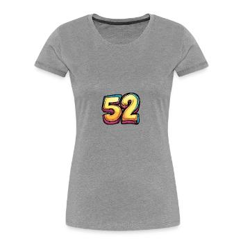 Bande dessinée à 52 numéros - T-shirt bio Premium Femme - bleu marine - Devant - Mia (176cm)