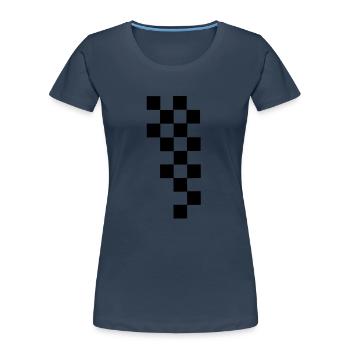 RACING FLAG - Frauen Premium Bio T-Shirt - Navy - Vorne - Mia (176cm)