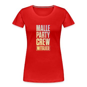 Membre de l’équipage de Malle Party - T-shirt bio Premium Femme - bleu marine - Devant - Mia (176cm)