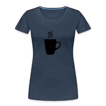 Coffee mug - Women's Premium Organic T-Shirt - navy - Front - Mia (176cm)