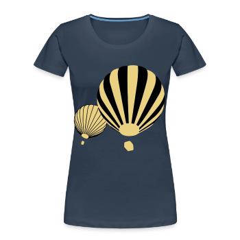 Ballons - Frauen Premium Bio T-Shirt - Navy - Vorne - Mia (176cm)