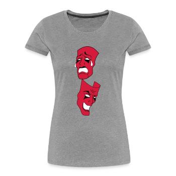 MASKEN Farbe Änderbar - Frauen Premium Bio T-Shirt - Navy - Vorne - Mia (176cm)