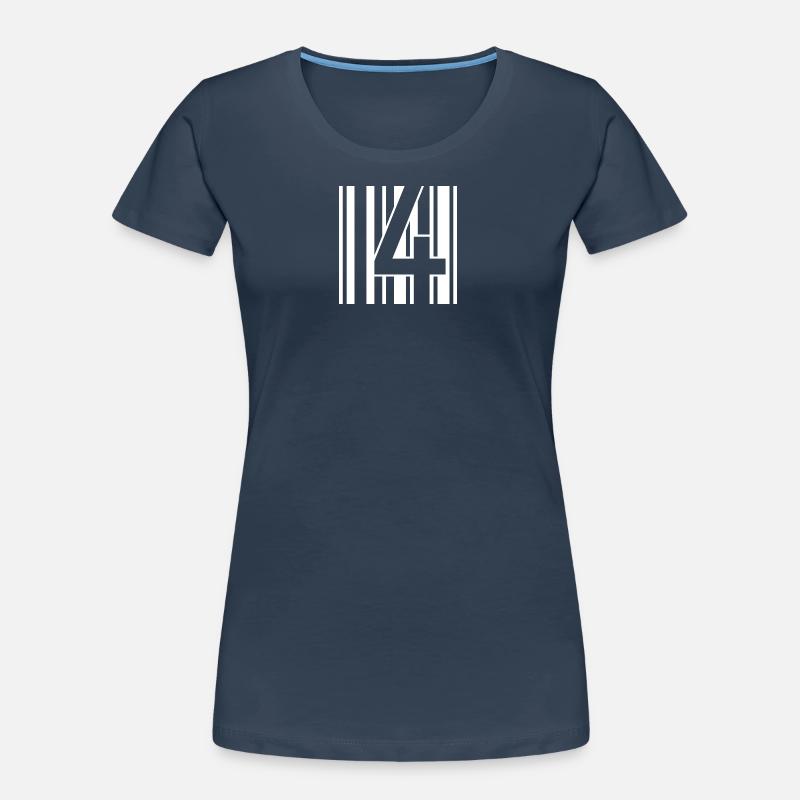 4CODE - T-shirt bio Premium Femme - bleu marine